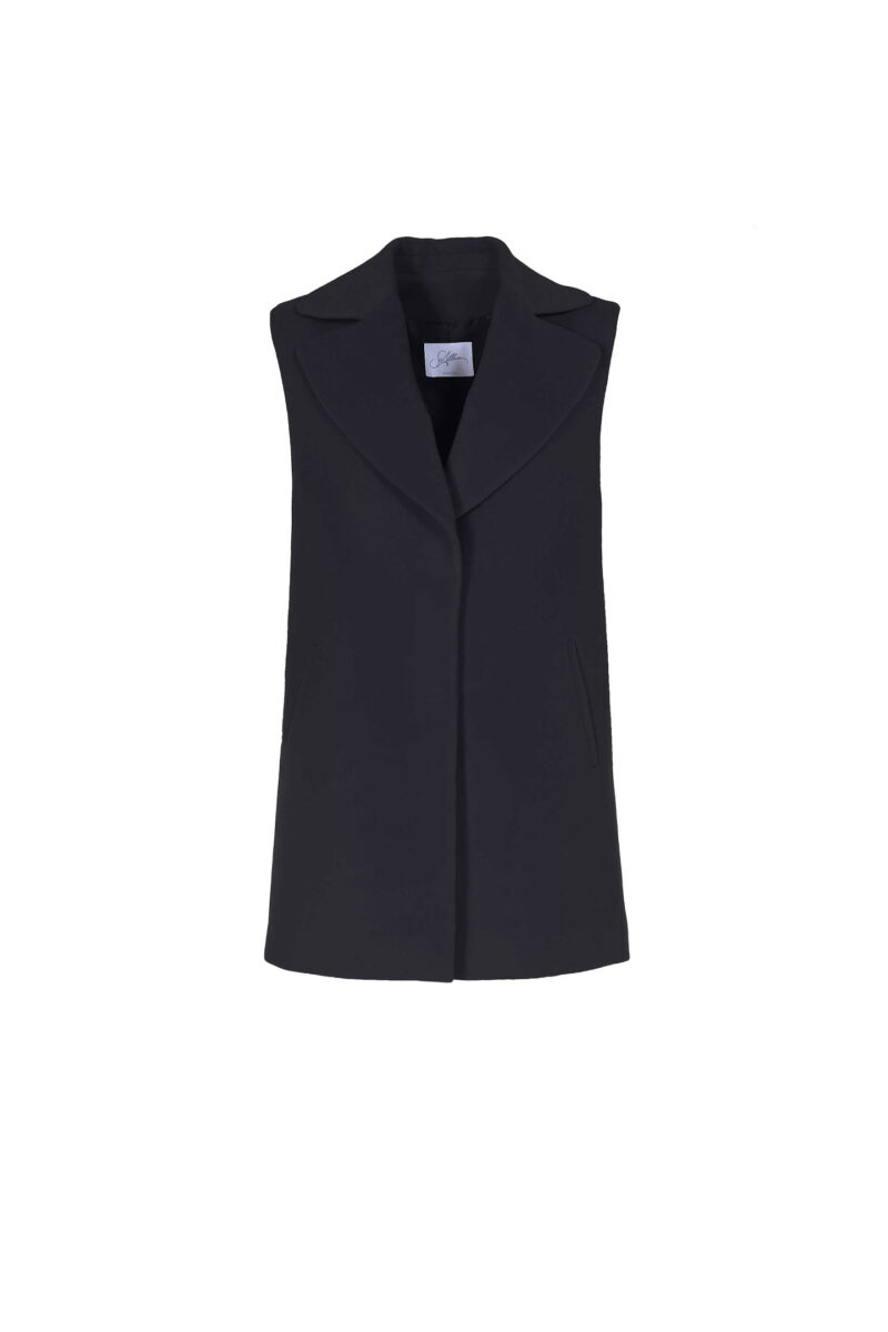 SHORT SLEEVELESS COAT