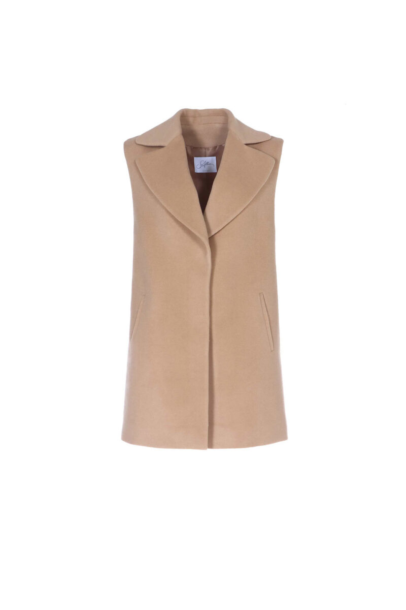 SHORT SLEEVELESS COAT