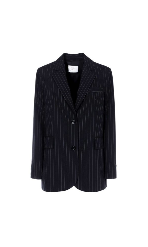 PINSTRIPE PATTERN SINGLE-BREASTED JACKET