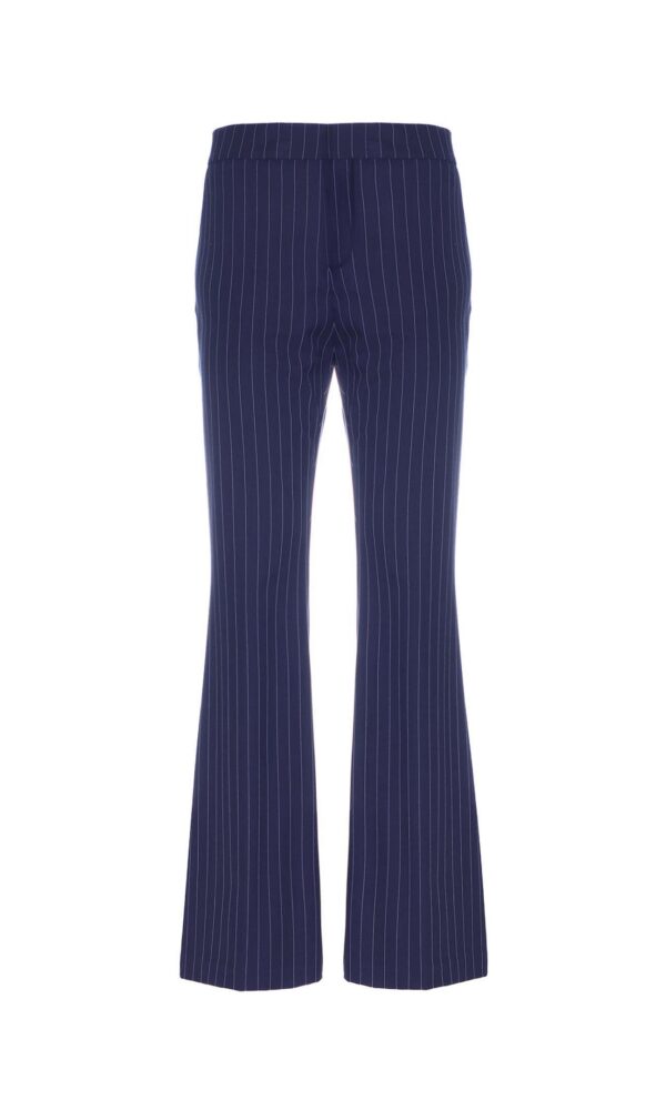 PINSTRIPE PATTERN SLIM TROUSERS