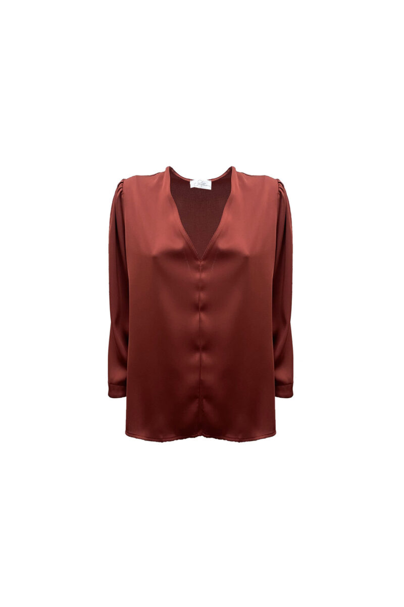 BLOUSE IN SATIN TISSUE