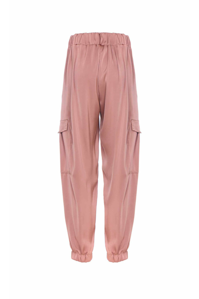 CARGO TROUSERS IN SATIN
