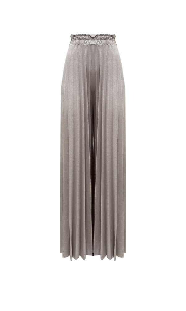 PLEATED TROUSERS IN LUREX JERSEY