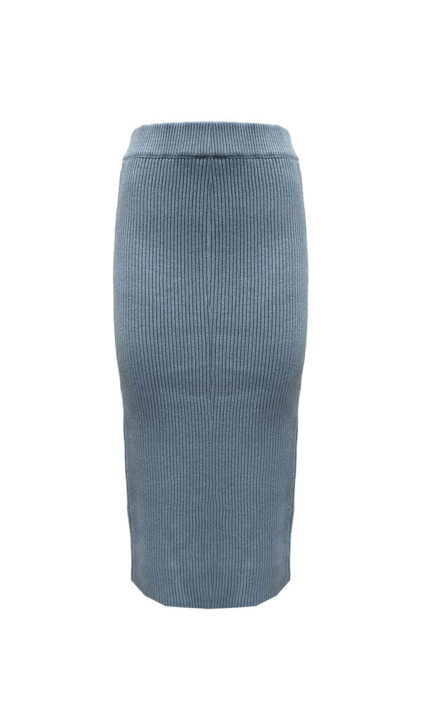 RIBBED MIDIE SKIRT