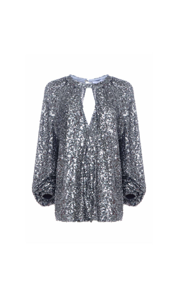 PLAIN SEQUIN SHIRT