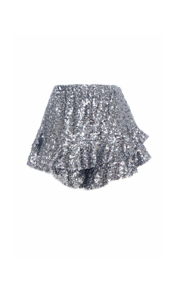 MINI SEQUINED SKIRT-SHORT