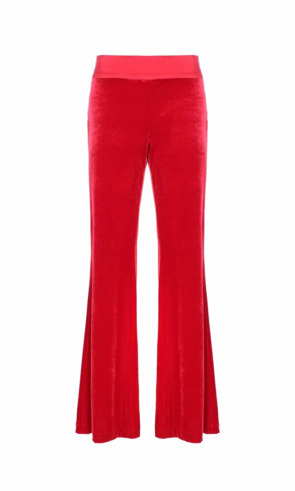 PALAZZO VELVET TROUSERS