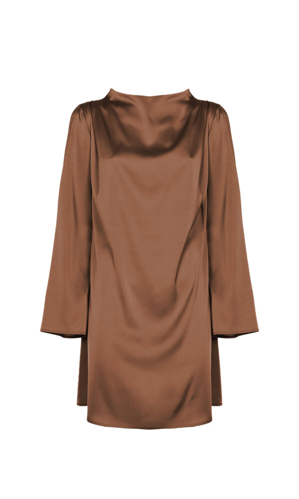 SHORT DRESS WITH CRATER NECK