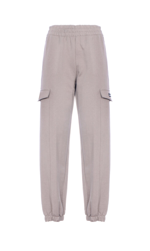 PANTALONE IN FELPA CON TASCHE - CAPPUCCINO, XS