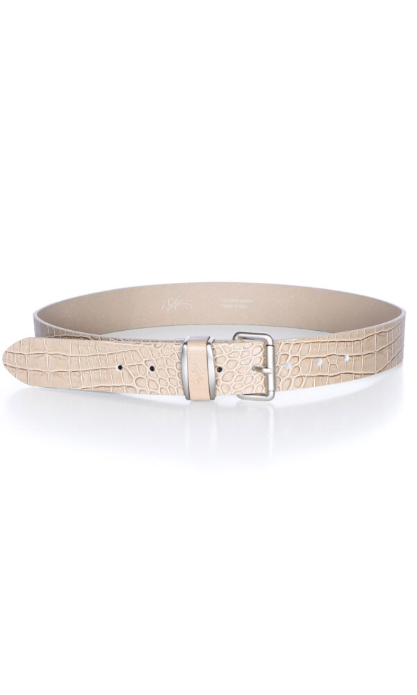 CINTURA IN VERA PELLE GROFFATA