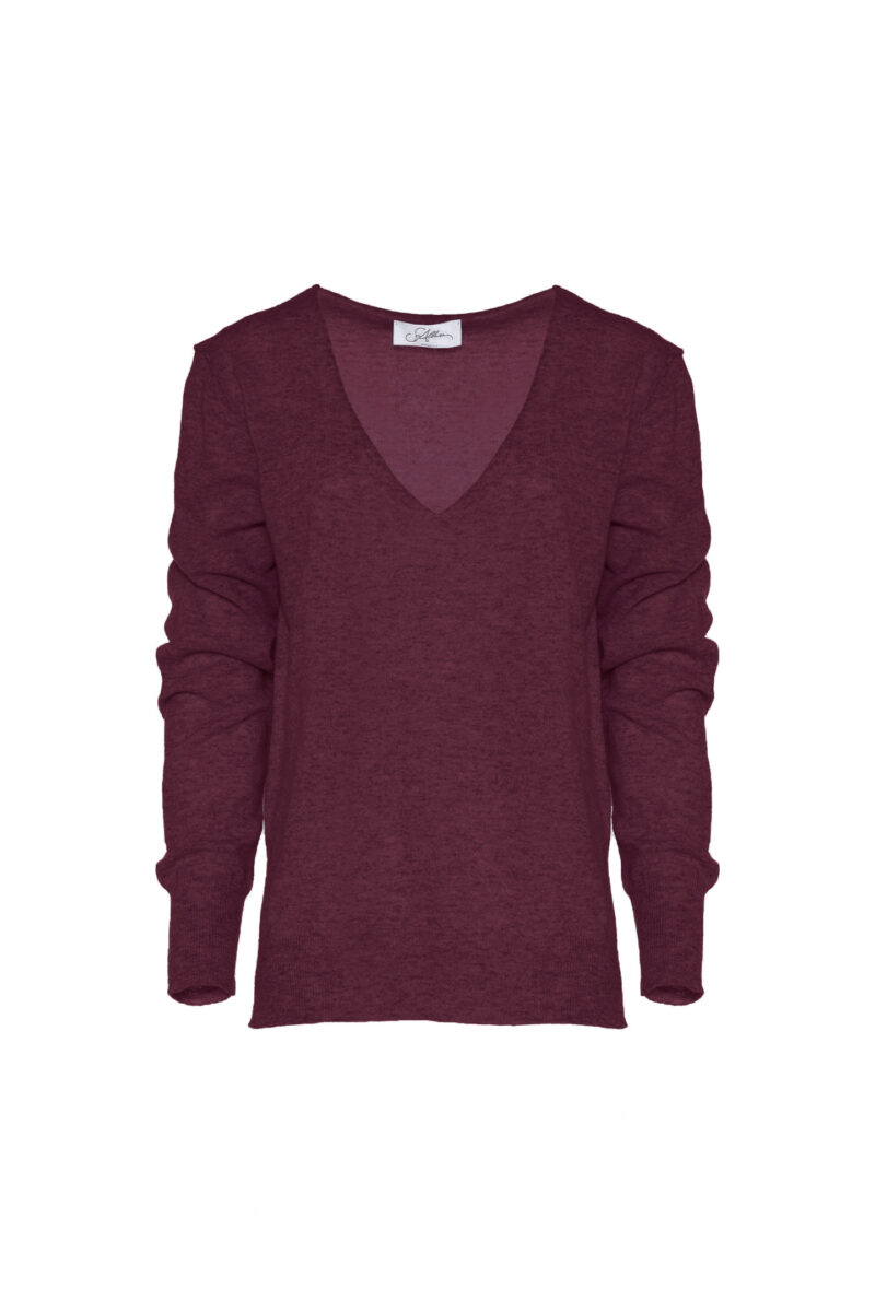OVERSIZED V-PULLOVER IN MERINO WOOL - Image 5