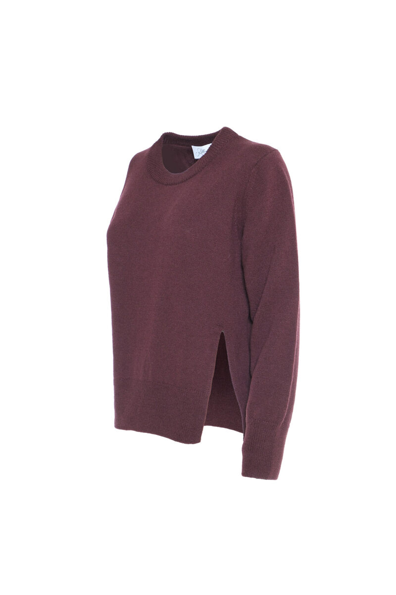 MAGLIA CON SPACCO IN LANA MERINO - immagine 3