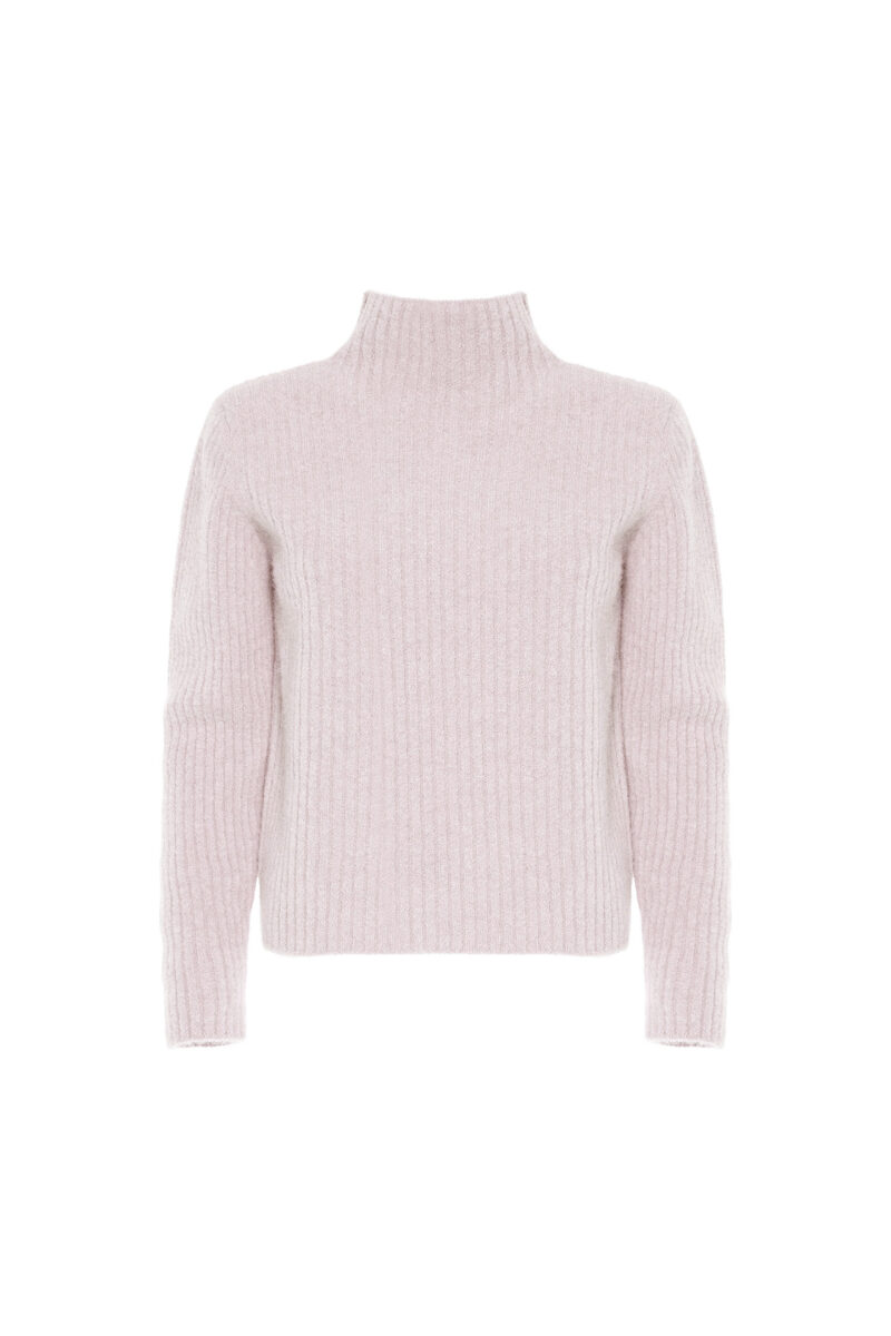 MAGLIA LUPETTO A COSTE IN ALPACA - immagine 5