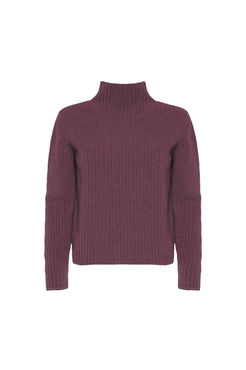 MAGLIA LUPETTO A COSTE IN ALPACA - immagine 4