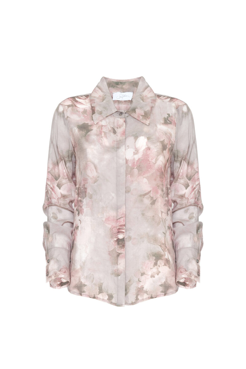VISCOUSE SHIRT WITH FLORAL PATTERN - Image 3