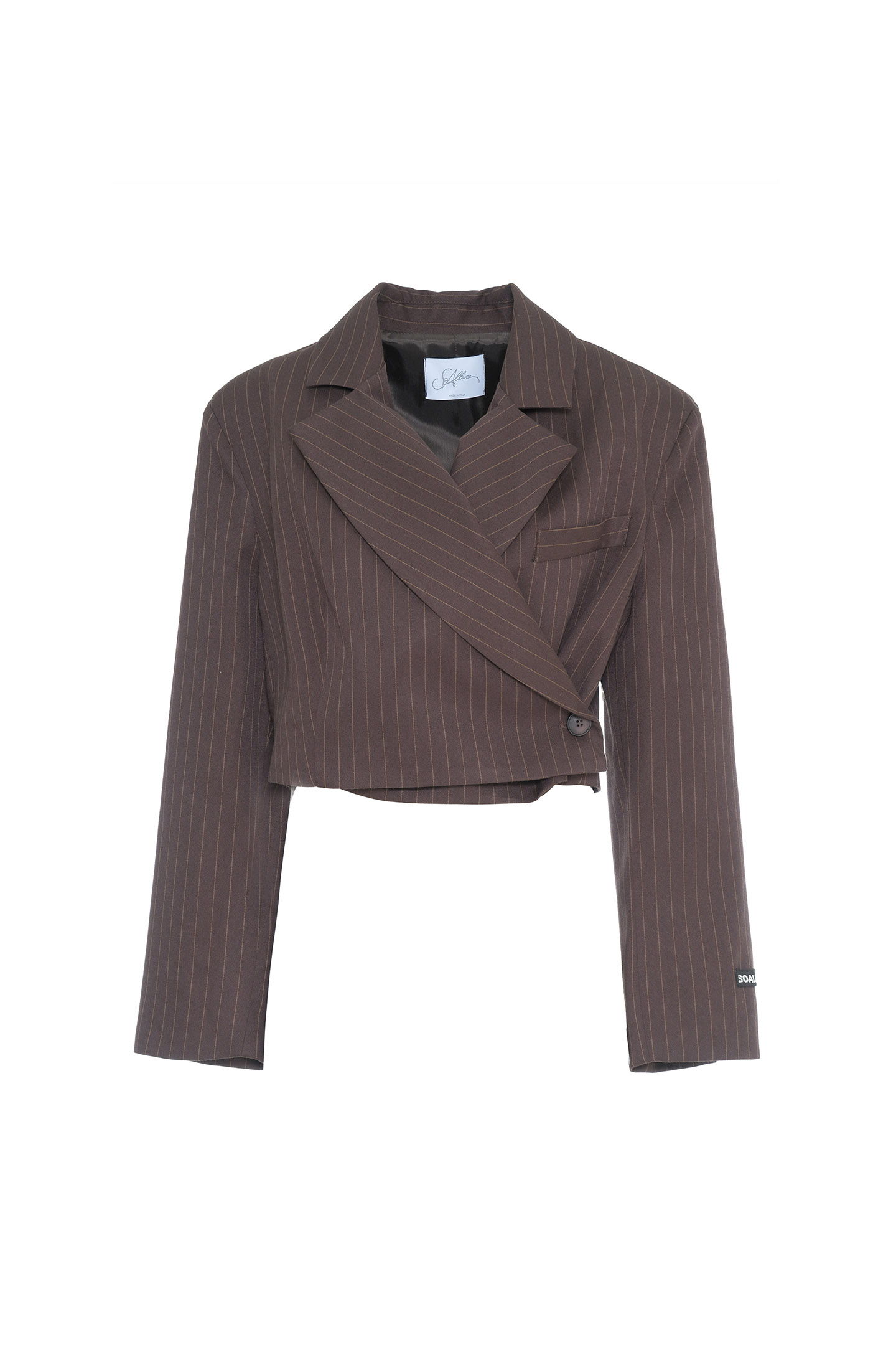 GIACCA CROP MOTIVO GESSATO - immagine 6