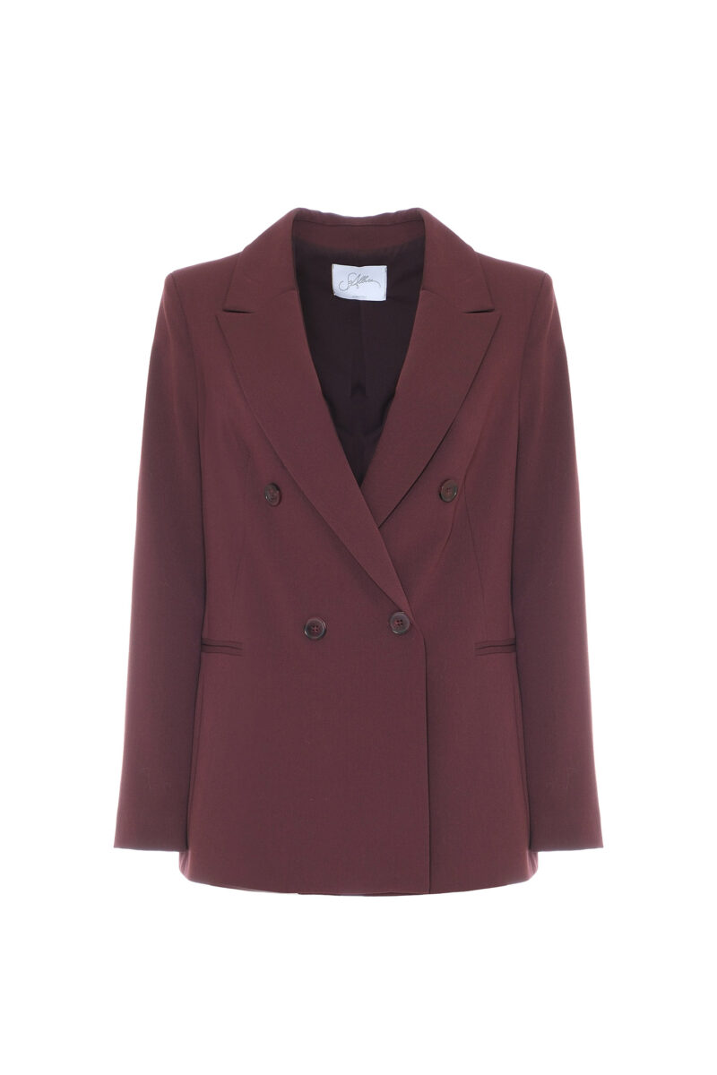 SLIM FIT DOUBLE-BREASTED WOOL BLEND JACKET - Image 3