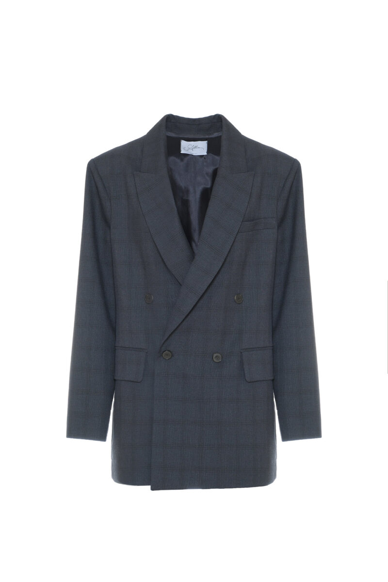WOOL JACKET WITH CHECK PATTERN - Image 7