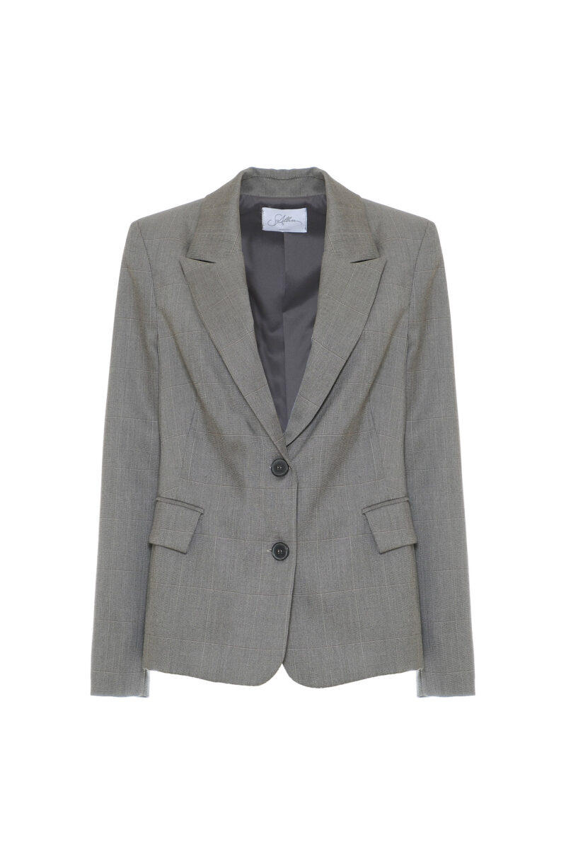 SLIM-FIT CHECKED JACKET