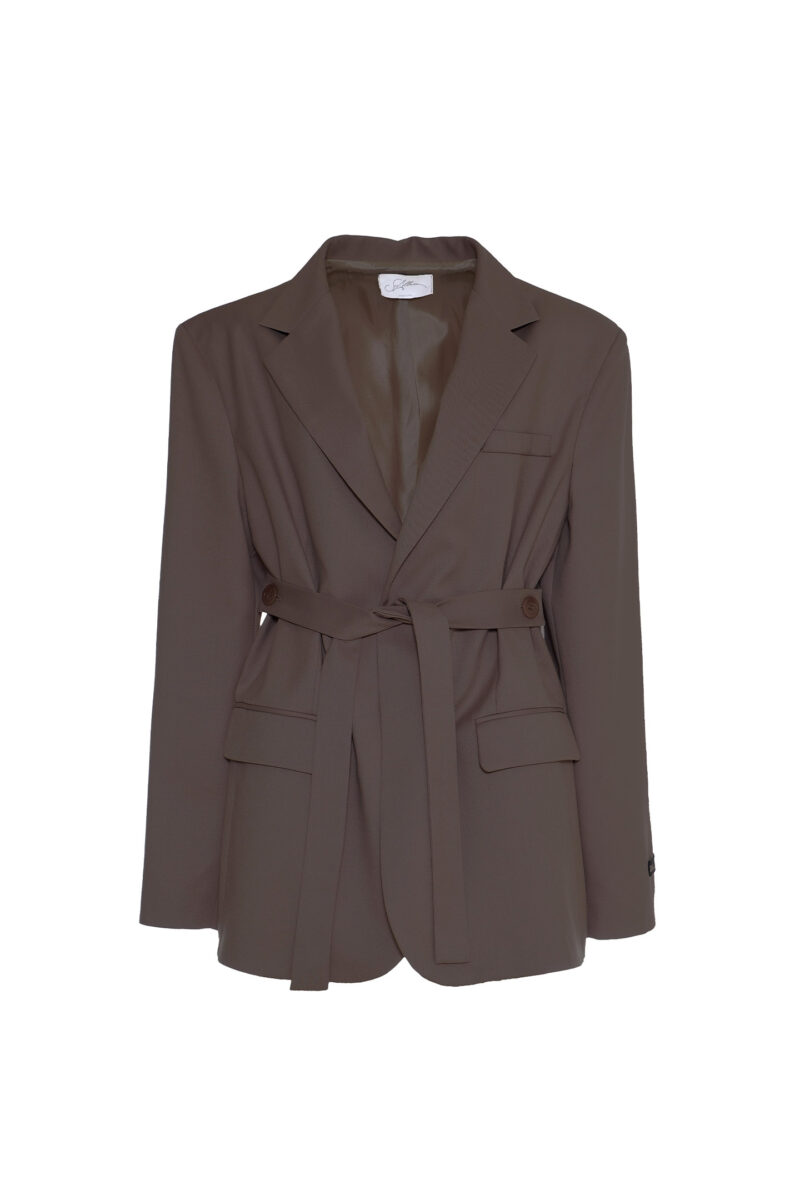 OVERJACKET WITH BELT BOY'S FABRIC - Image 6