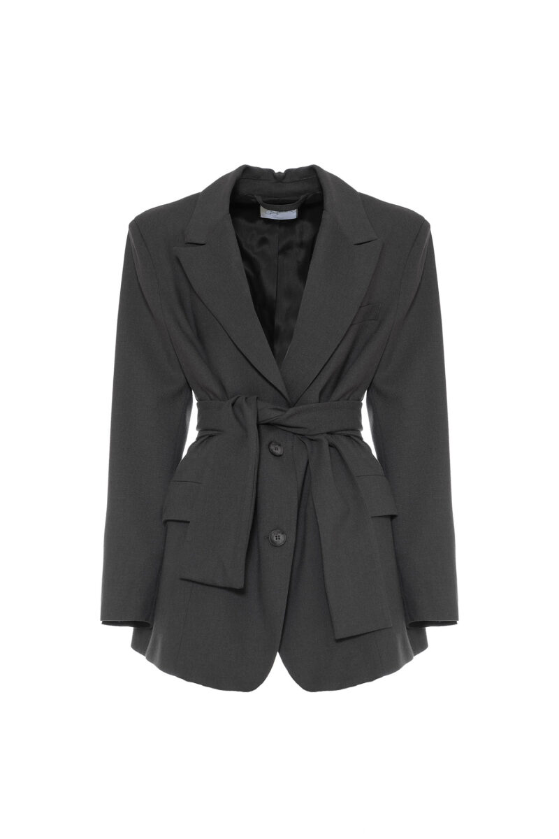 OVERSIZED JACKET WITH SASH - Image 4