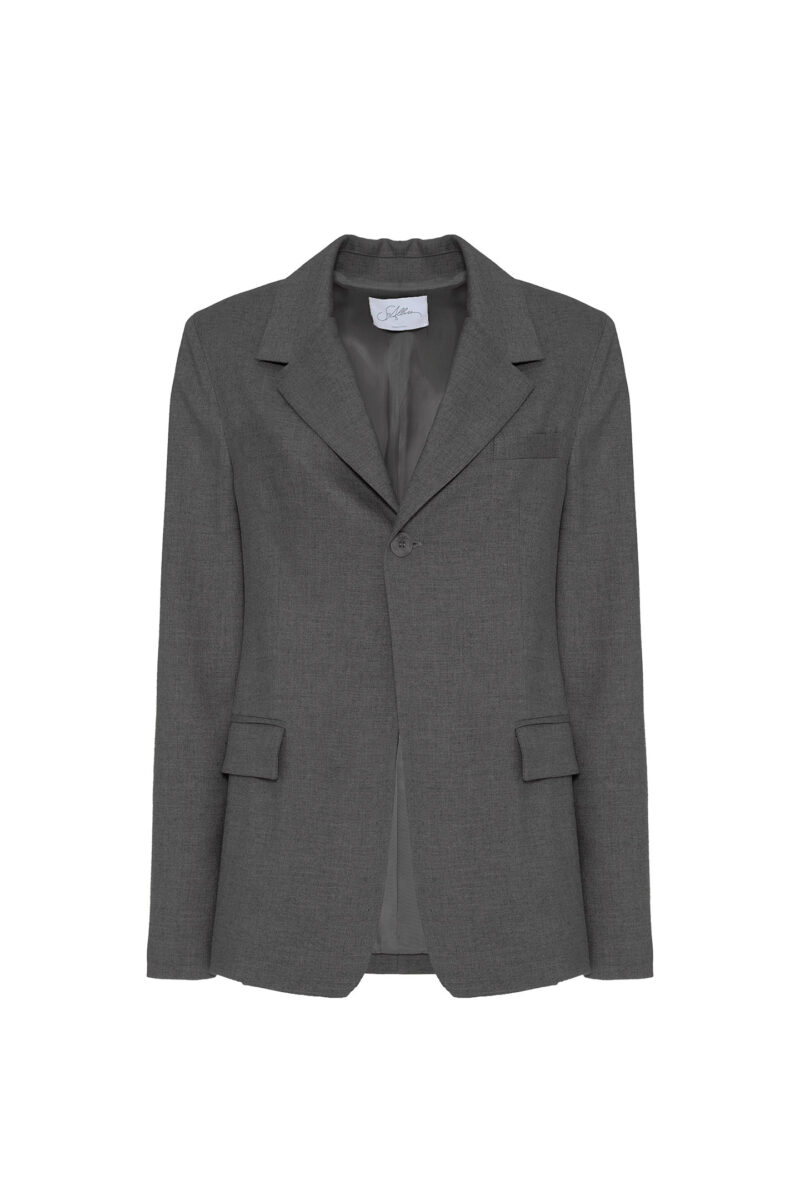 SLIM-FIT JACKET IN MELANGE FABRIC - Image 3