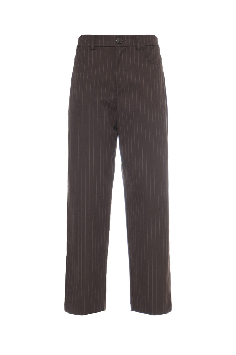 PANTALONI DRITTI MOTIVO GESSATO