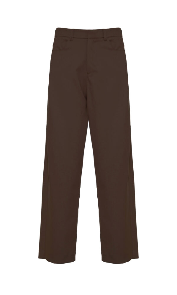 STRAIGHT-LEG TROUSERS IN BOY FABRIC