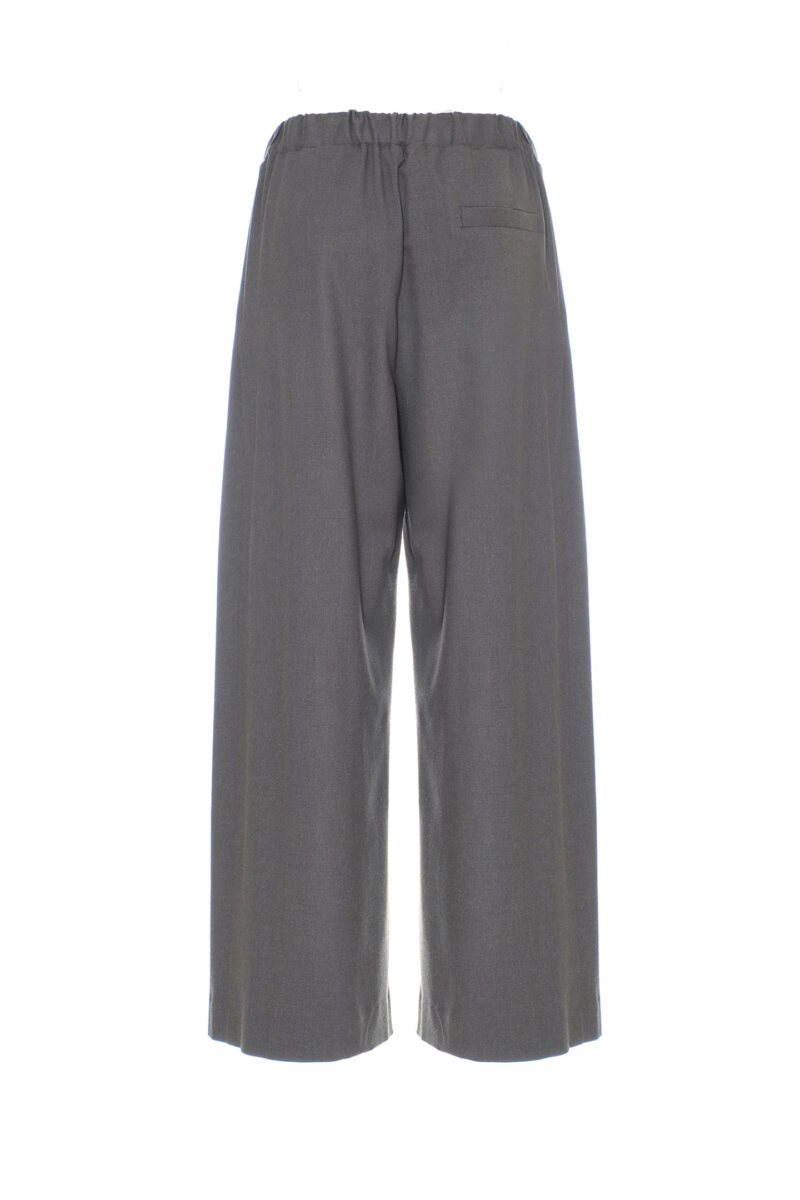 WIDE-LEG TROUSERS WITH MELANGE DRAWSTRING - Image 6