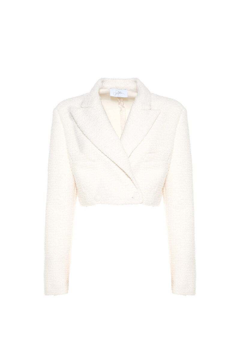 GIACCA CROPPED BOUCLÉ