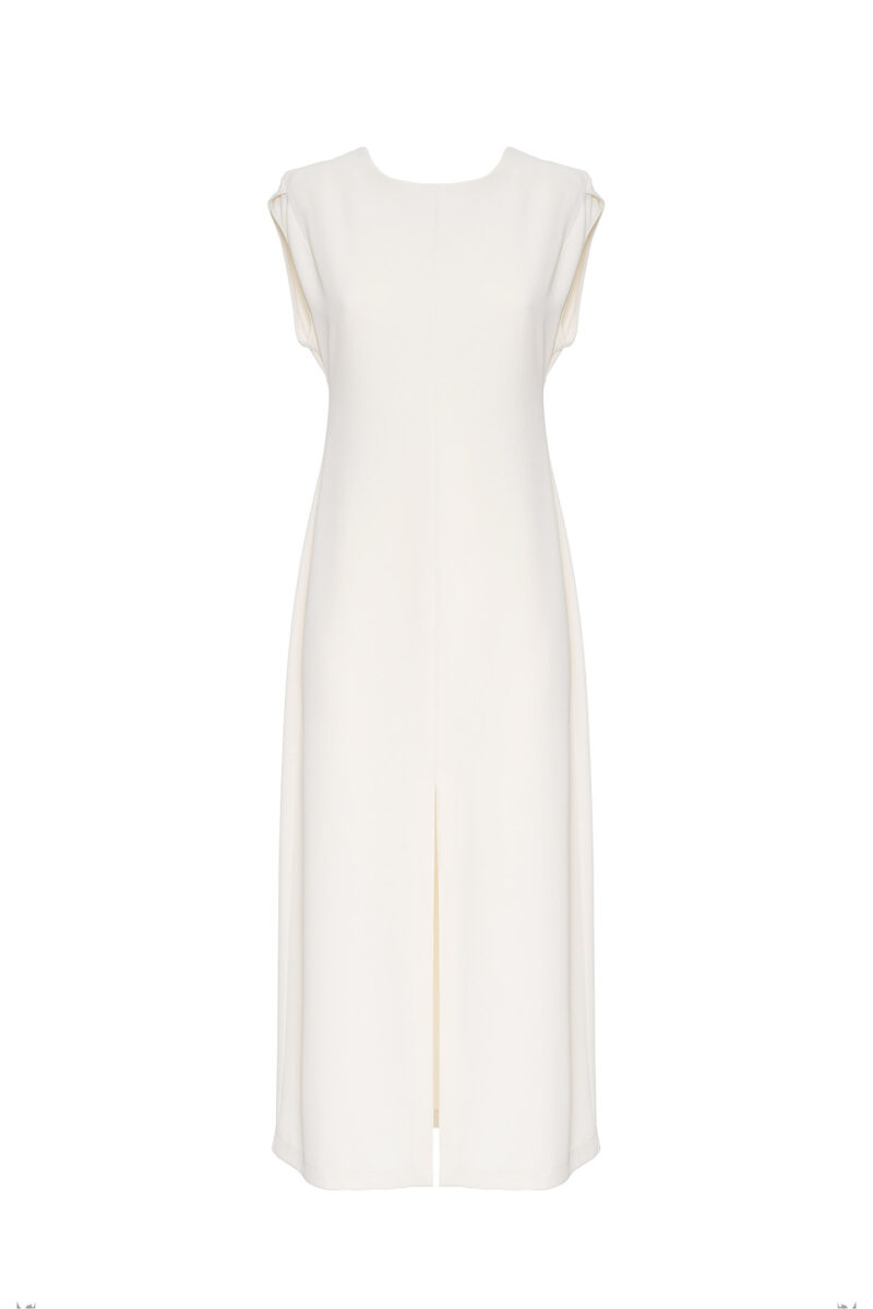 MIDI DRESS WITH SLIT - Image 3