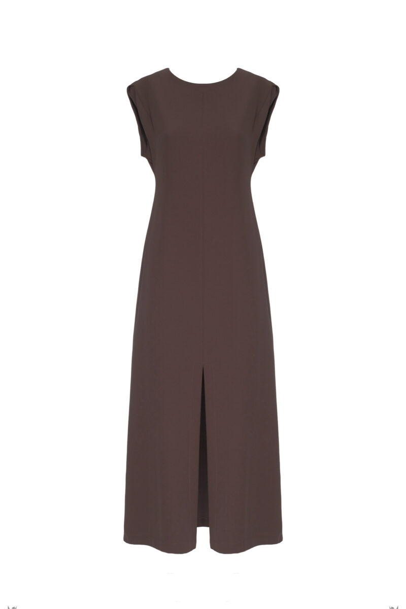 MIDI DRESS WITH SLIT - Image 5
