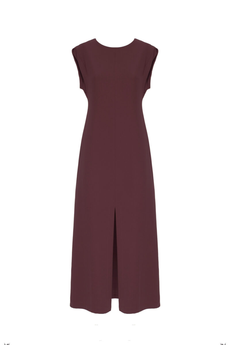 MIDI DRESS WITH SLIT - Image 4