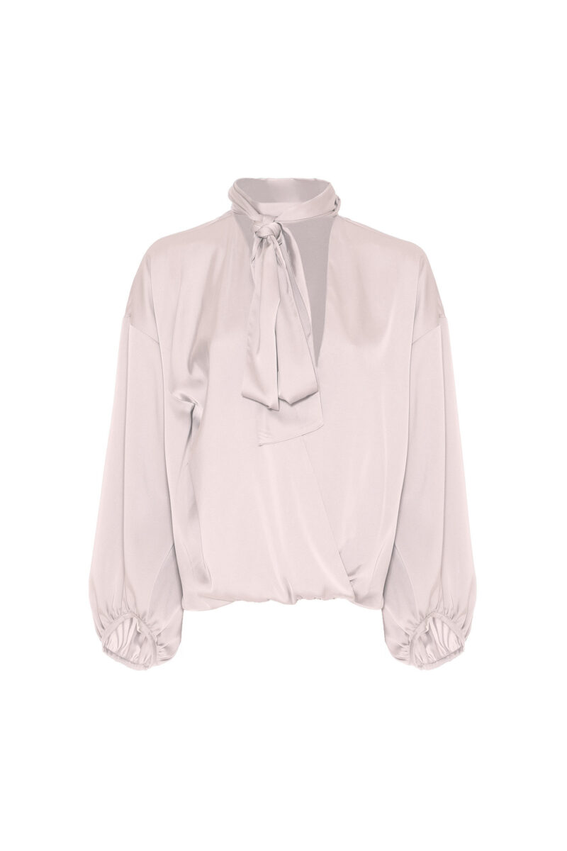 SATIN WRAP BLOUSE - Image 6