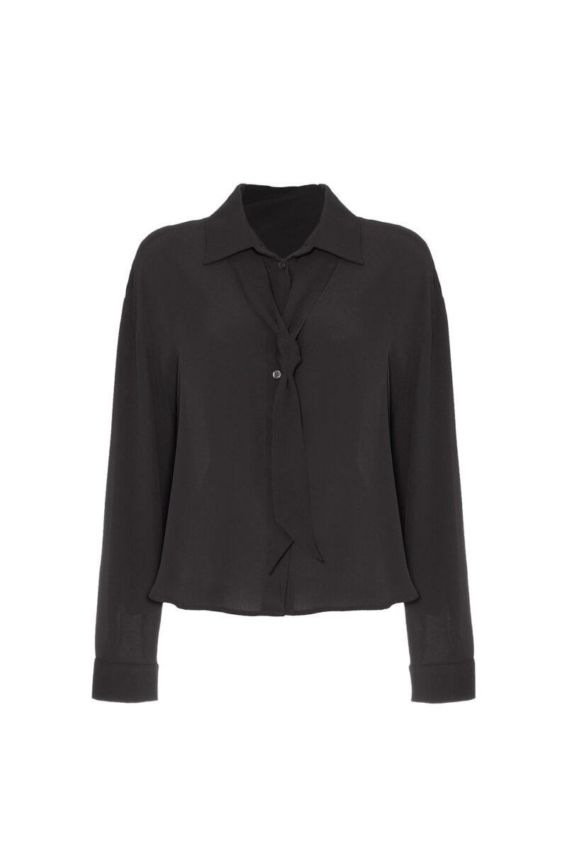 VISCOSE SHIRT WITH TIE - Image 3