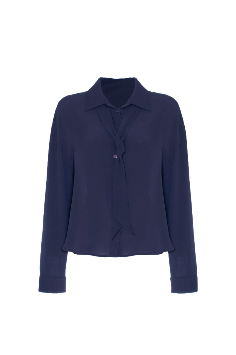 VISCOSE SHIRT WITH TIE - Image 4