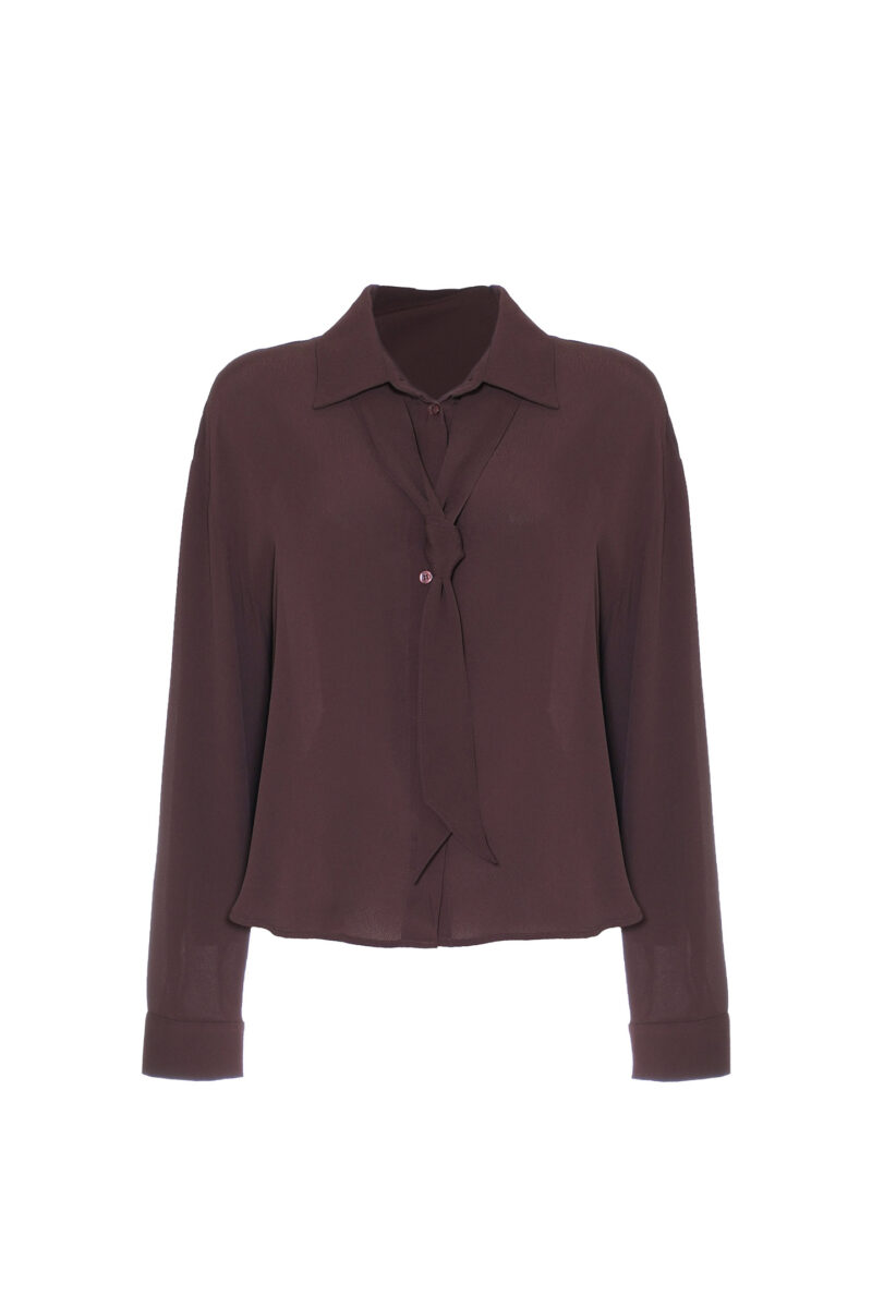 VISCOSE SHIRT WITH TIE