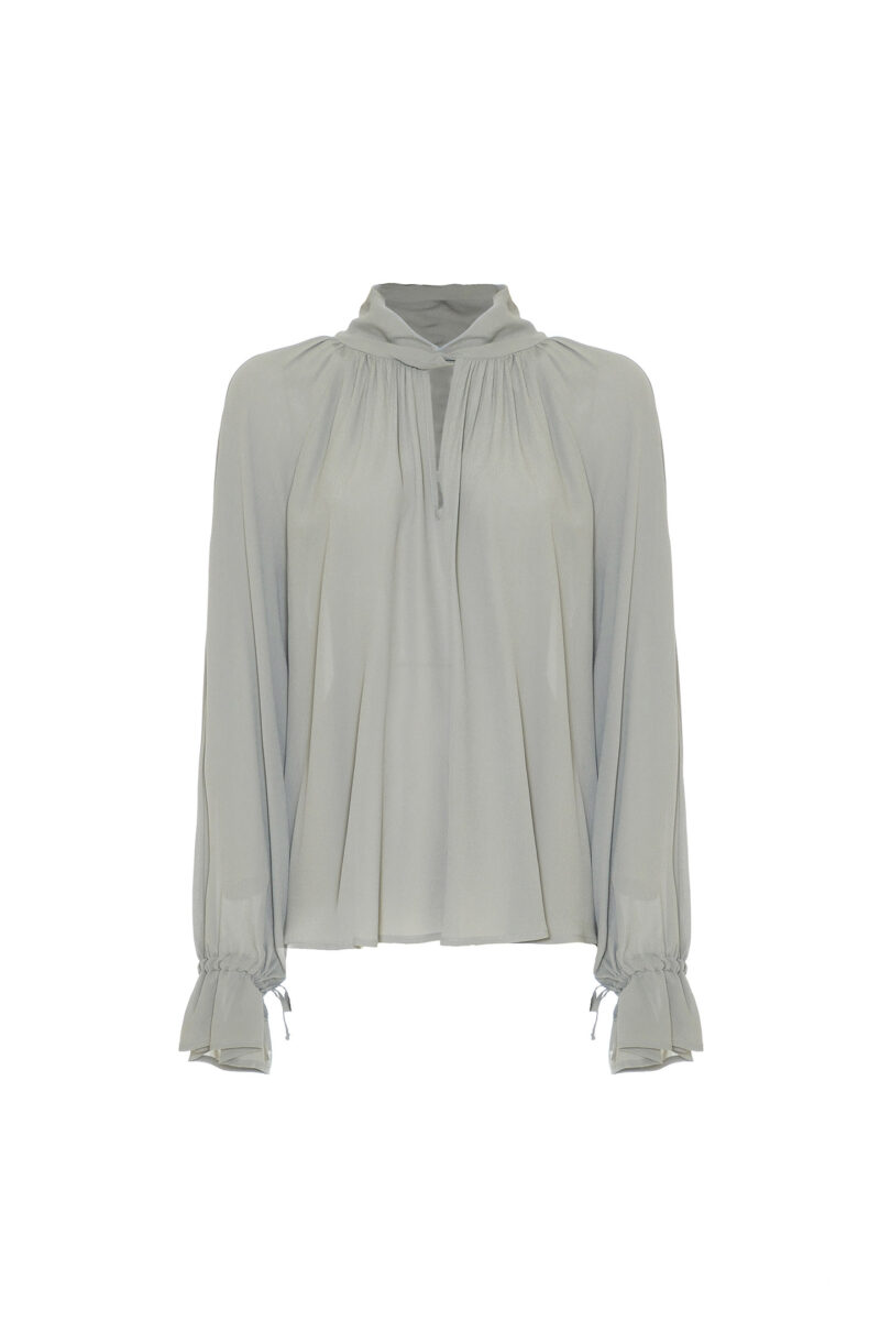 VISCOSE CROSS-NECK BLOUSE - Image 5
