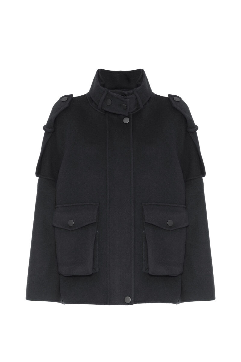 DOUBLE CLOTH CABAN WITH HIGH COLLAR - Image 8