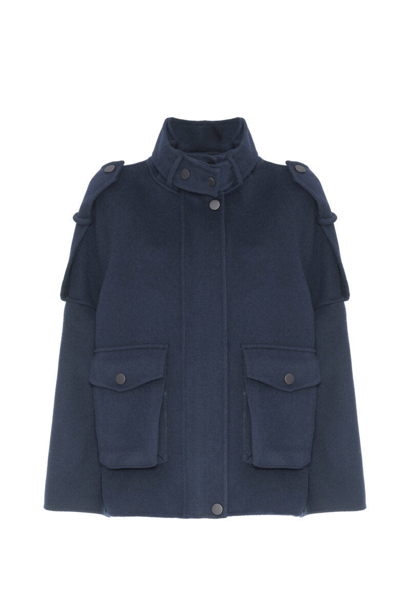 DOUBLE CLOTH CABAN WITH HIGH COLLAR - Image 7