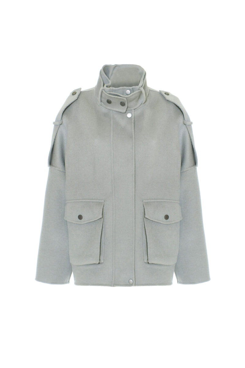 CABAN IN PANNO DOUBLE A COLLO ALTO