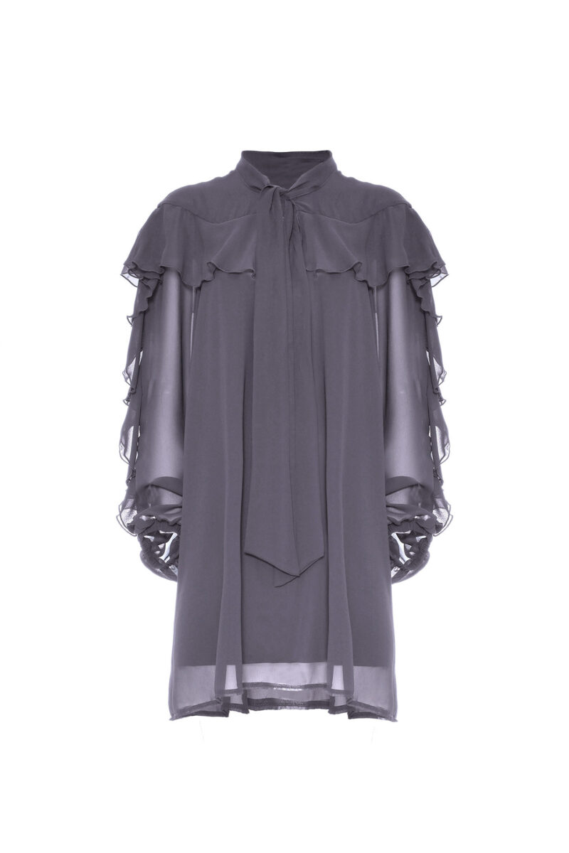 DRESS WITH RUFFLES AND CHIFFON FLARES - Image 4