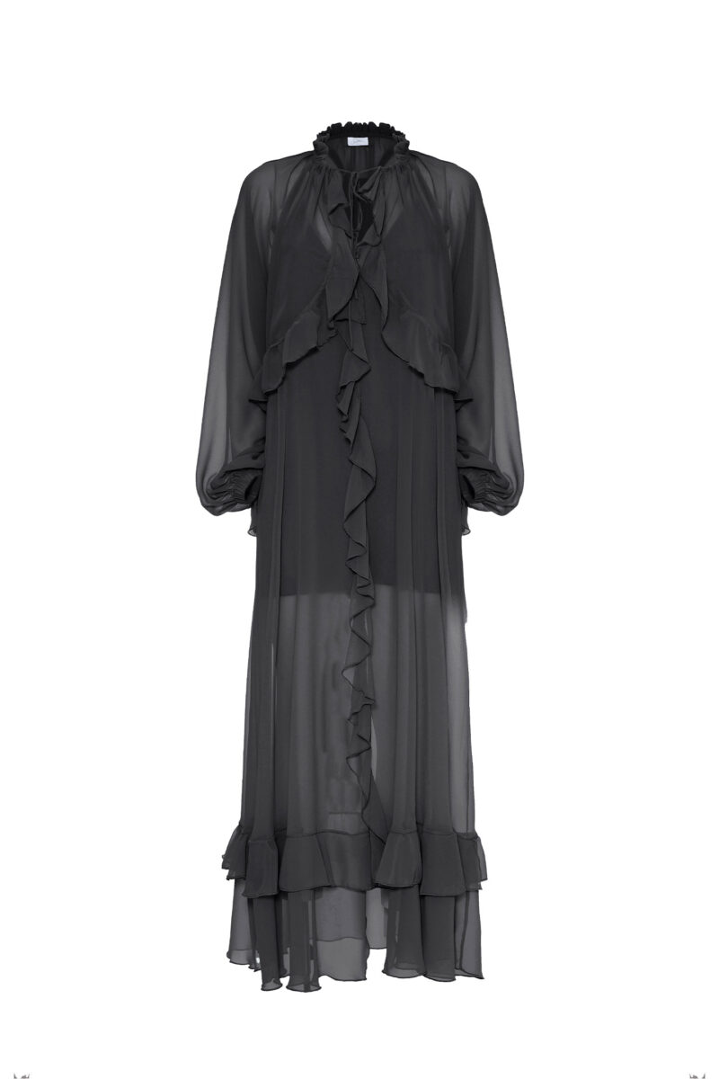 ABITO IN CHIFFON CON ROUCHES - immagine 11