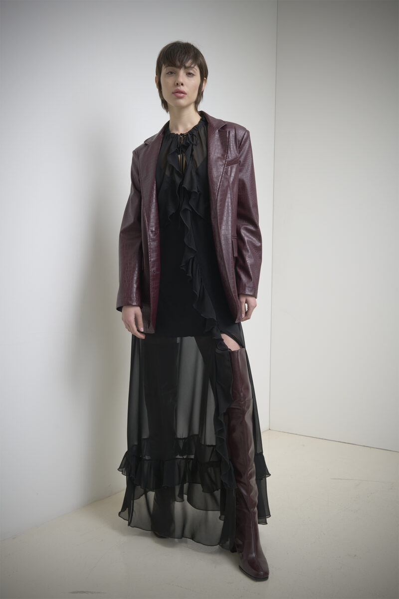 ABITO IN CHIFFON CON ROUCHES - immagine 10