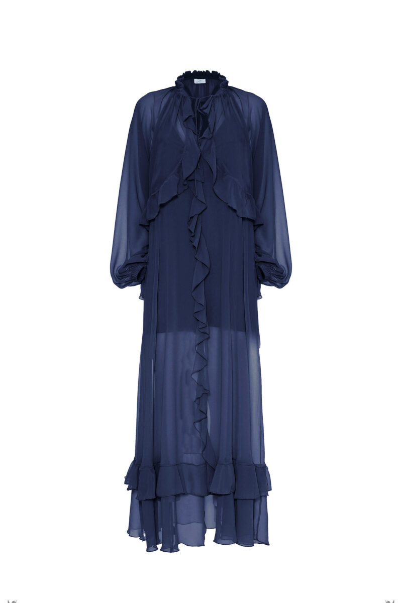 ABITO IN CHIFFON CON ROUCHES - immagine 12