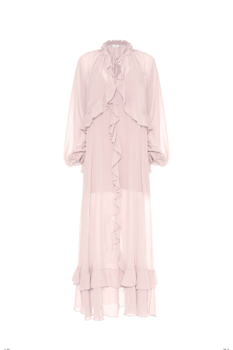 ABITO IN CHIFFON CON ROUCHES - immagine 13