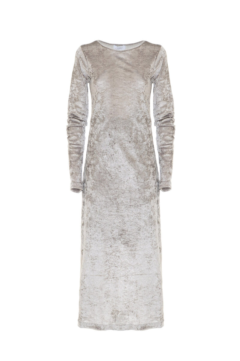 VELVET MIDI DRESS