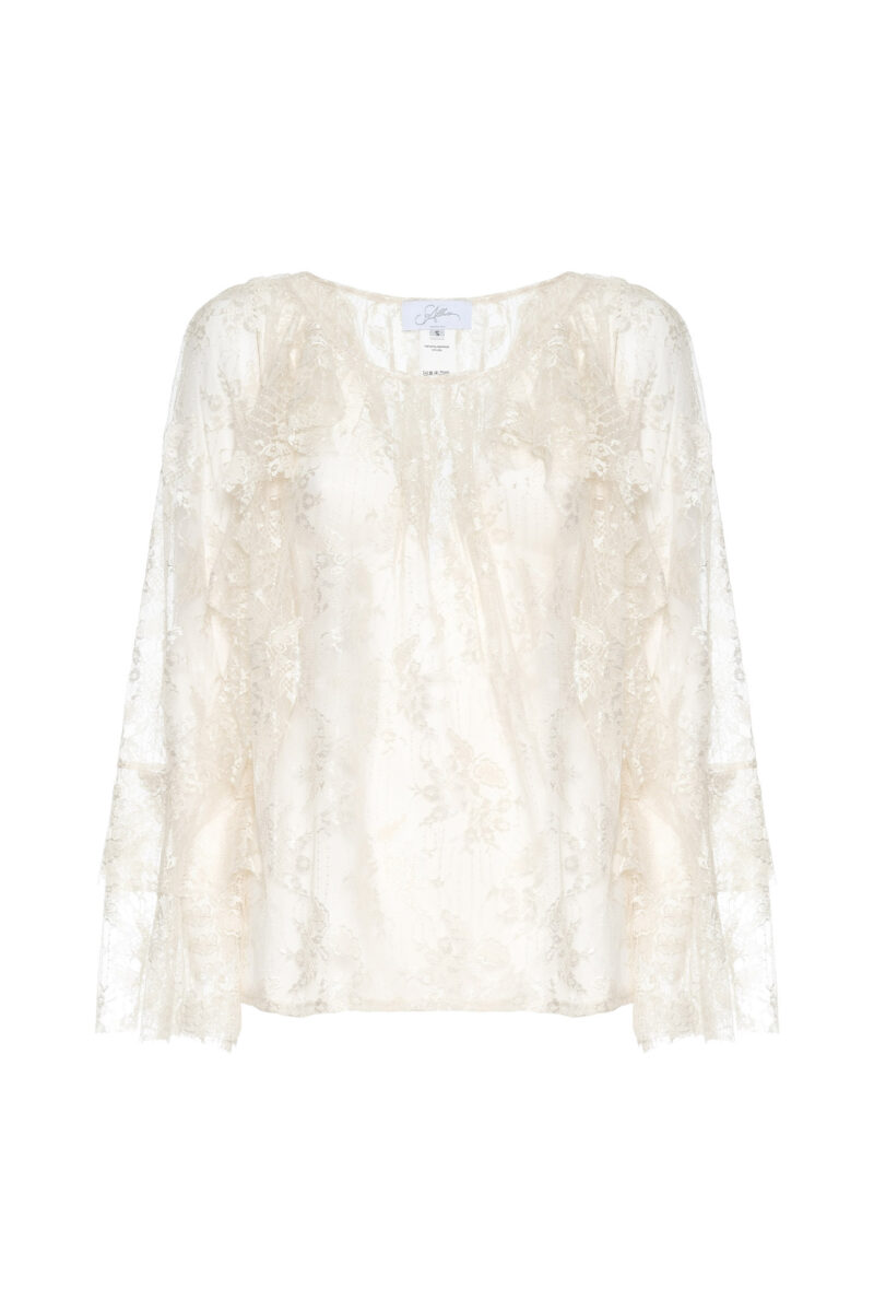 LACE RUFFLED BLOUSE - Image 6
