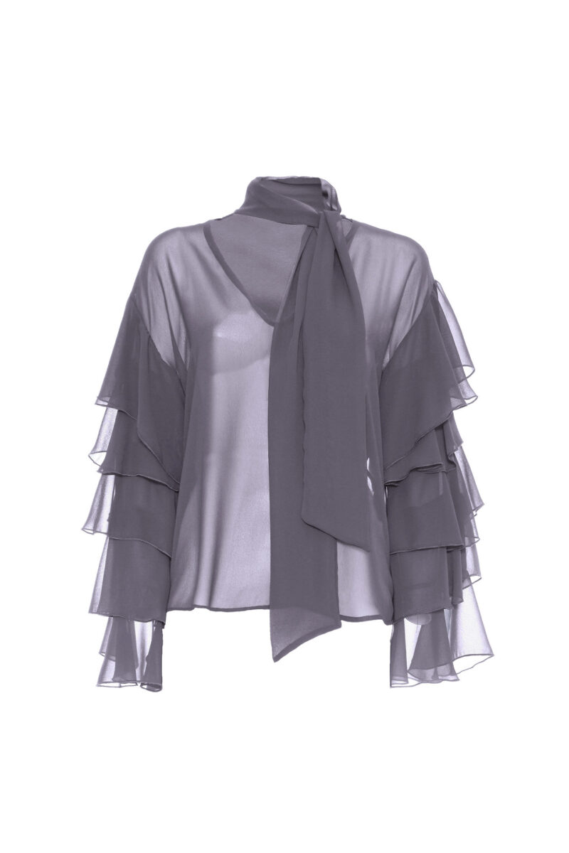 FLOUNCE CHIFFON BLOUSE