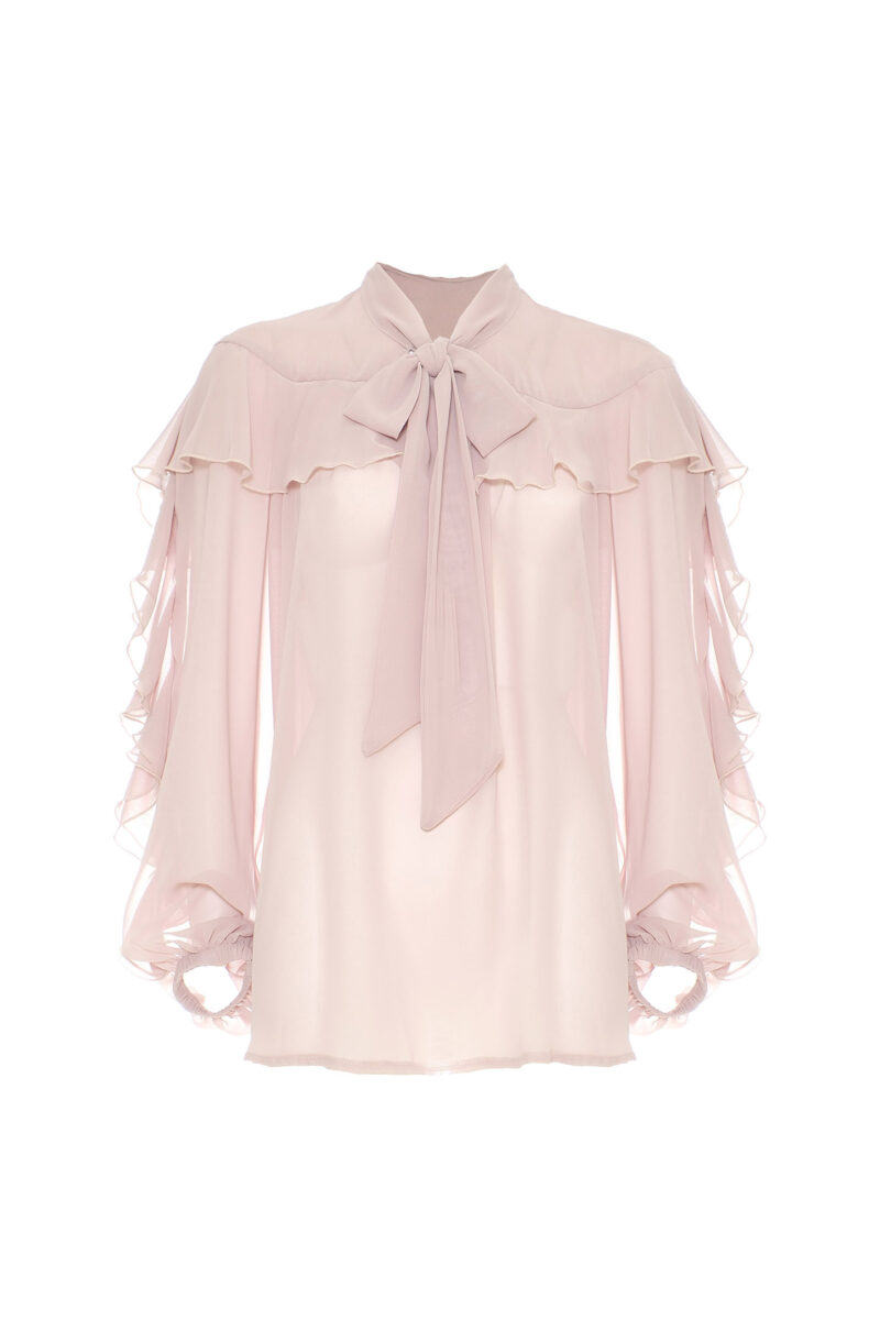 RUFFLE BLOUSE AND NECK SCARF - Image 6